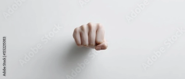 Fototapeta Minimalist Expression of Anger Represented by Clenched Fist
