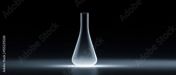 Fototapeta Minimalist Image of an Erlenmeyer Flask in a Research Lab