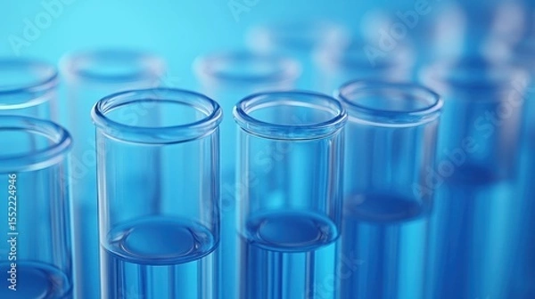 Obraz Close-up view of multiple test tubes filled with liquid.