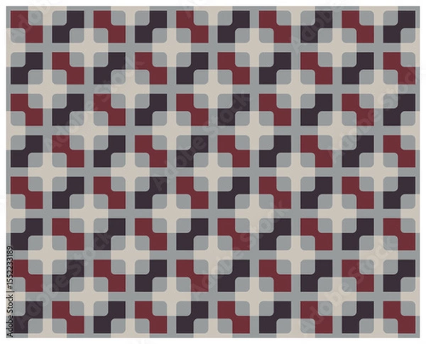 Fototapeta Decorative background seamless vector pattern. Architectural backdrop and textile surface pattern designs series
