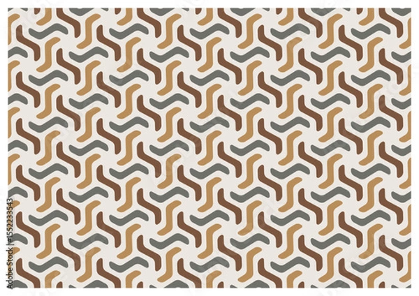 Fototapeta Decorative background seamless vector pattern. Architectural backdrop and textile surface pattern designs series