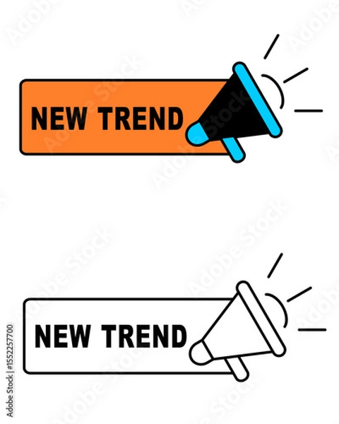 Obraz New Trend Megaphone Design – Bold Vector Announcement Graphics