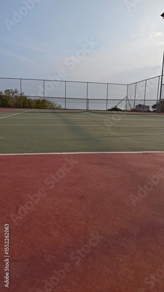 Fototapeta tennis court with net