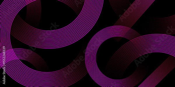 Fototapeta Abstract purple lines create a textured pattern on a light fabric backdrop