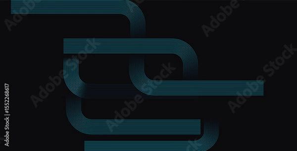 Fototapeta Blue abstract background with swirling light waves, a perfect vector design element