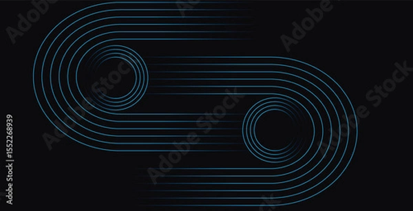 Fototapeta Blue abstract background with swirling light waves, a perfect vector design element