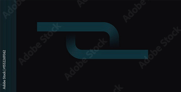 Fototapeta Blue abstract background with swirling light waves, a perfect vector design element