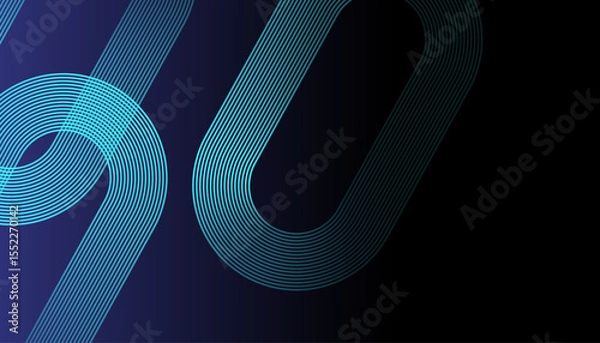 Fototapeta Blue abstract background with swirling light waves, a perfect vector design element