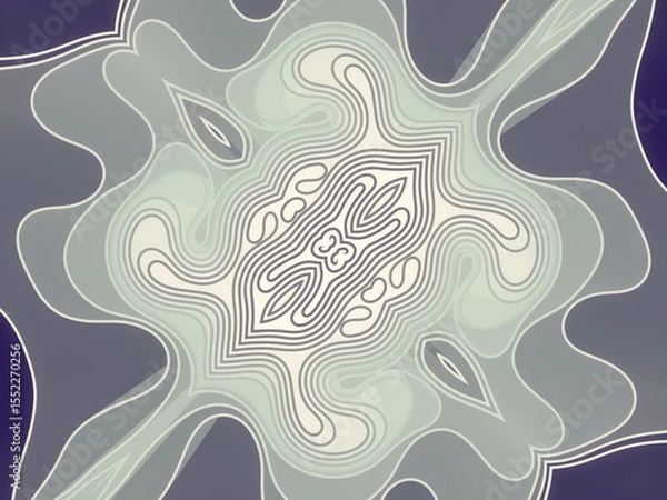 Fototapeta Abstract waves flowing smoothly into each other in a modern, ultra-modern style. 3d rendering illustration