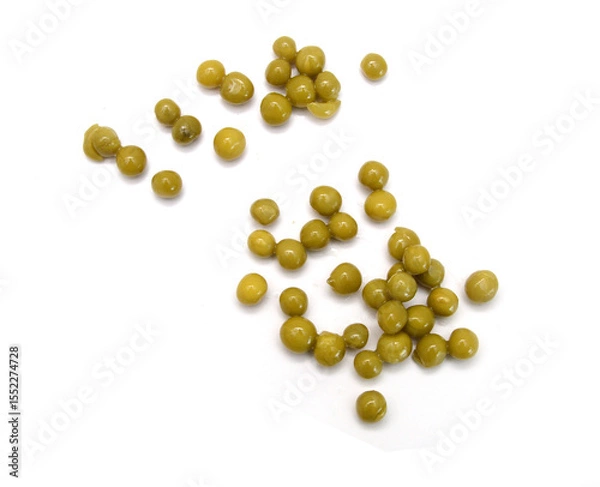 Obraz Fresh peas isolated on white background