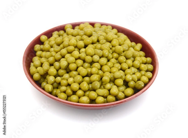 Obraz Fresh peas isolated on white background