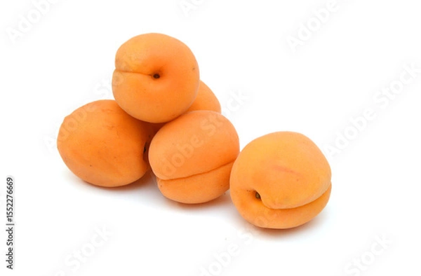 Obraz Peaches isolated on white background