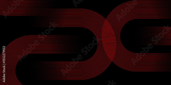 Fototapeta Abstract red background with glowing 3D red numbers for a modern design concept