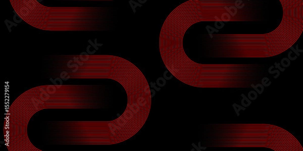 Fototapeta Abstract red background with glowing 3D red numbers for a modern design concept