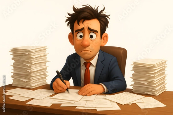 Fototapeta Empresário Sobrecarregado