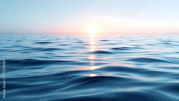 Fototapeta Sunset Reflection Over Calm Ocean Surface