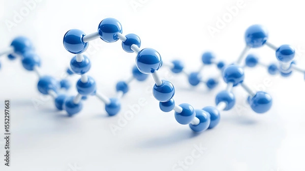 Obraz Abstract Network of Interconnected Molecules