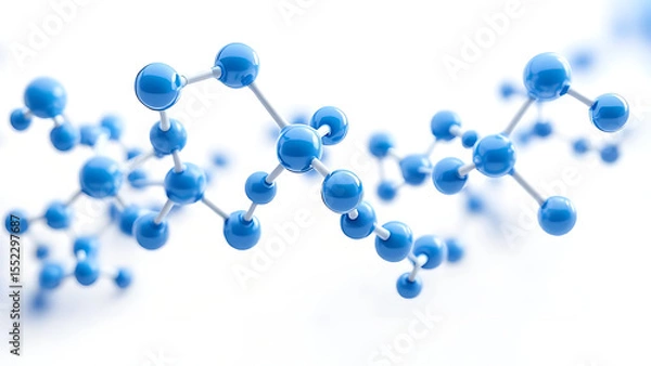 Obraz Abstract Blue Molecular Chain Structure