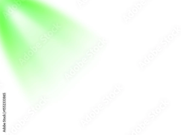 Fototapeta Abstract neon green light streaks diagonally across a black background in a modern design