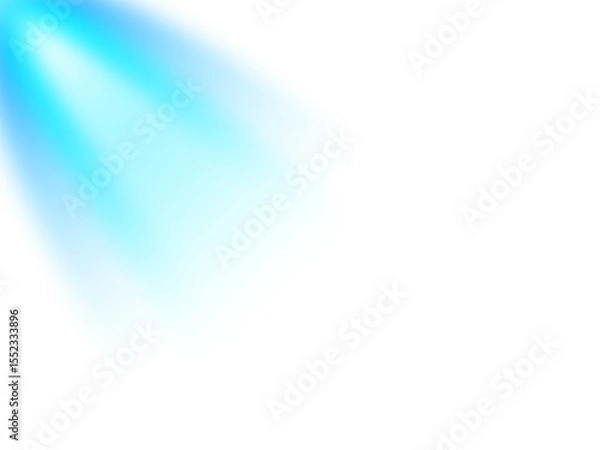 Fototapeta Abstract blue and turquoise gradient flowing shape with wavy lines against a dark blue background