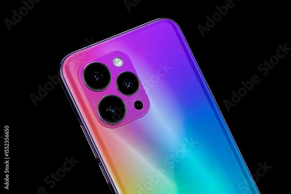 Fototapeta Sleek modern smartphone with vibrant gradient design