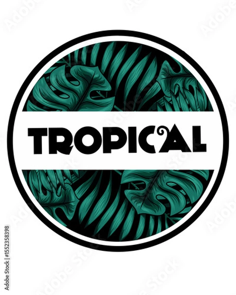 Obraz tropical leavestropical leaf logo