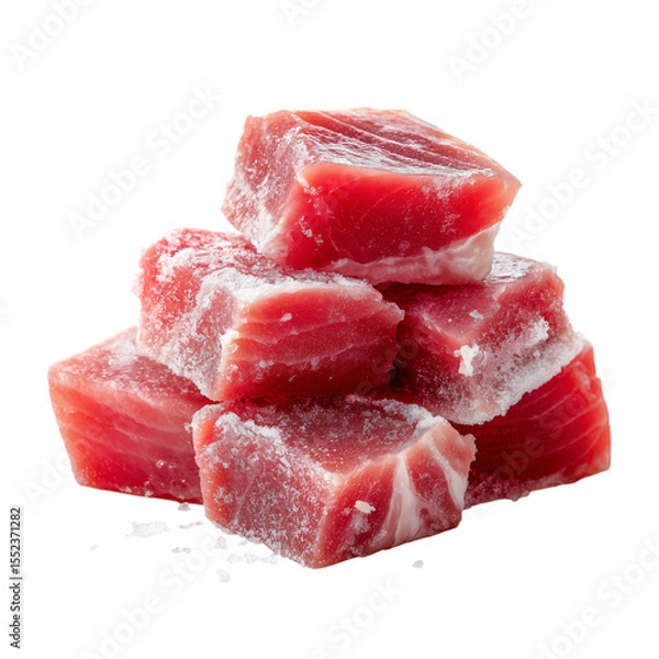 Fototapeta Sweet pink and red frozen fruit ice cream with fresh raspberry jelly