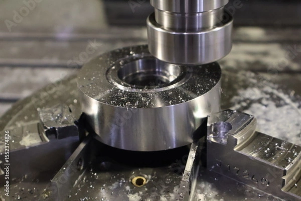 Fototapeta Machining a metal part