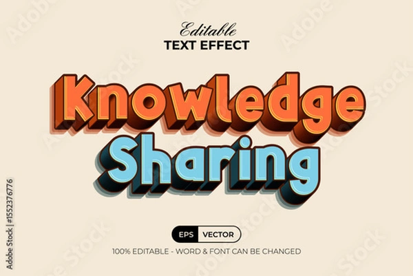 Fototapeta 3D Editable Text Effect Study Theme.