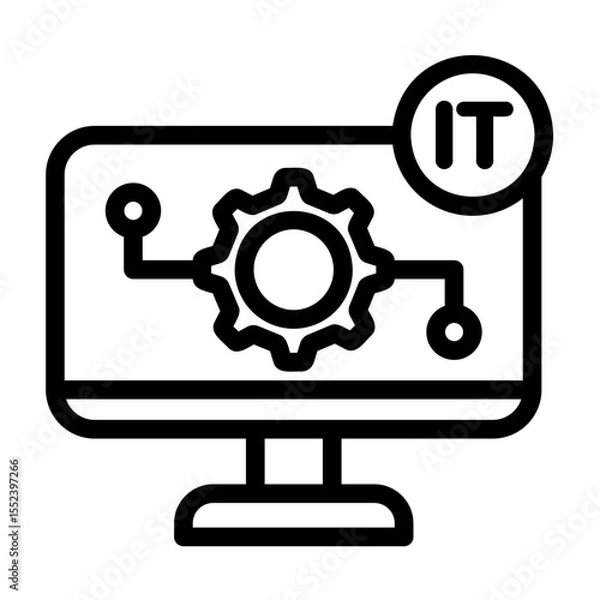 Fototapeta technology Line Icon