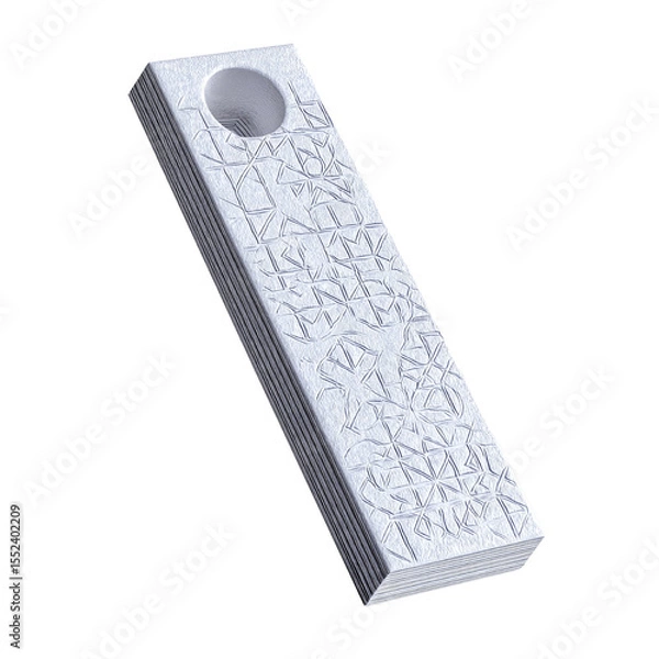 Fototapeta 3D Rendered Abstract White Block with Intricate