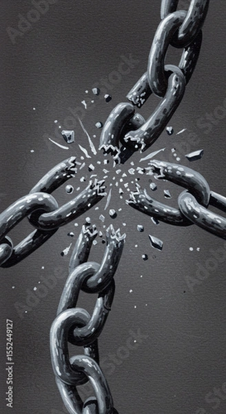 Obraz metal chain with a chain