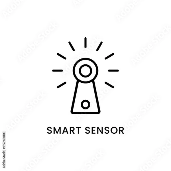 Obraz smart sensor icon or smart sensor symbol vector isolated. Best smart sensor icon vector for mobile apps, websites, design element and more.