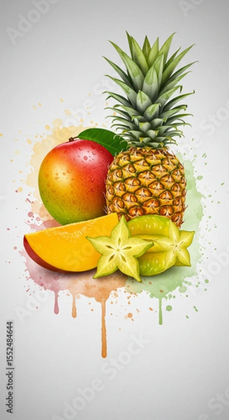 Obraz fresh fruit on a plate