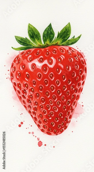 Obraz strawberry on white background