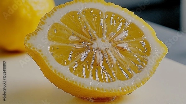 Obraz Juicy Lemon Slice Closeup