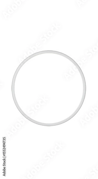 Fototapeta Abstract White Circle Ring Isolated on Black Transparent Background