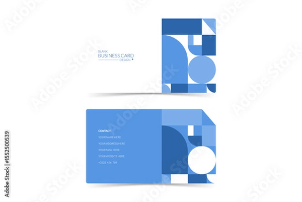 Fototapeta blank business card with geometric design