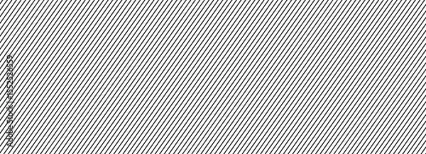 Fototapeta Thin slash line seamless pattern. Repeated fine diagonal lines background. Pinstripe wallpaper. Black and white tilted slanted strip backdrop. Repeating oblique linear texture overlay