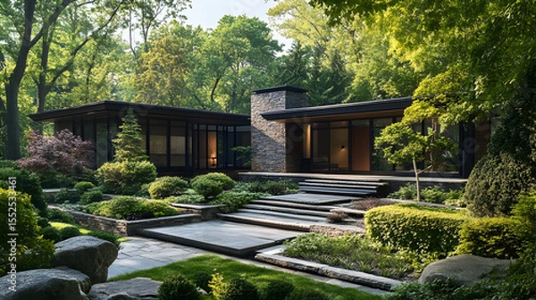 Obraz gazebo in the garden