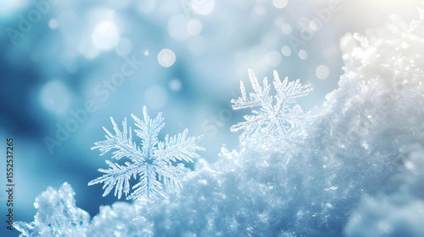 Obraz snow covered branches