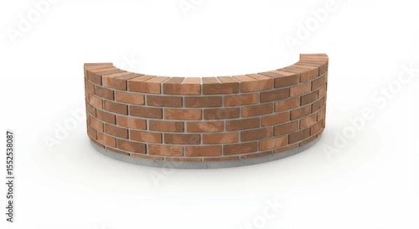 Obraz Curved brick wall section