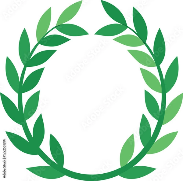 Obraz green laurel wreath vector