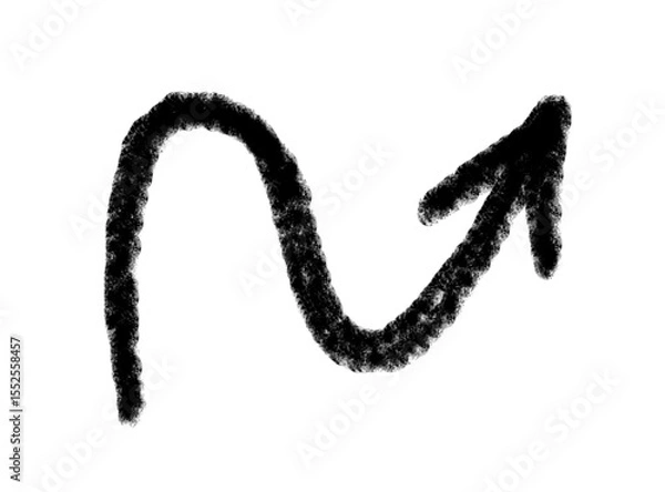 Fototapeta Arrow grunge vector icon. Arrow grunge texture vector. Arrow grunge chalk vector wave.