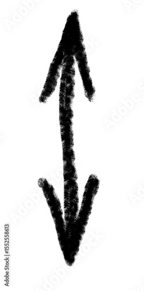 Fototapeta Arrow grunge vector icon. Arrow grunge texture vector. Arrow grunge chalk vector.