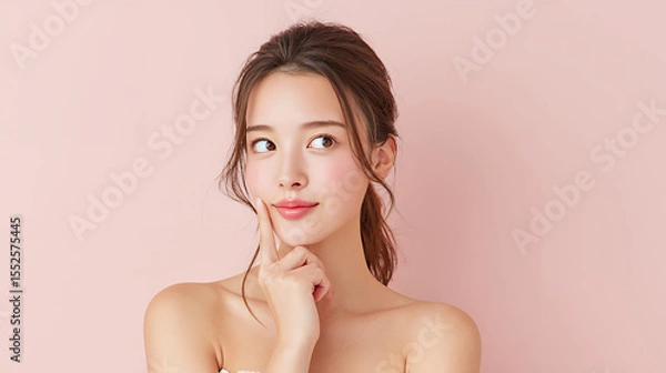 Fototapeta 肌を気にする女性　美容