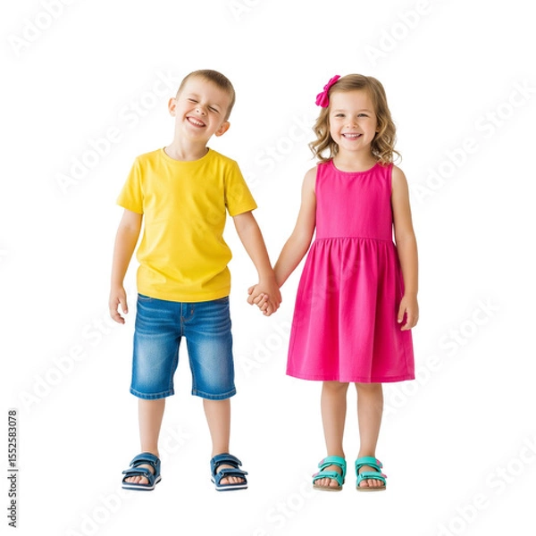 Obraz children holding hands