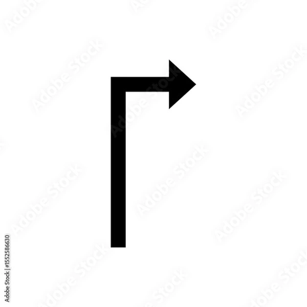 Fototapeta right turn arrow sign