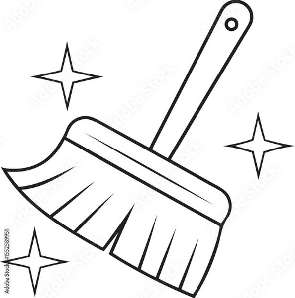 Obraz Bristles icon vector illustration, bristles line art vector logo icon design, bristles silhouette vector art