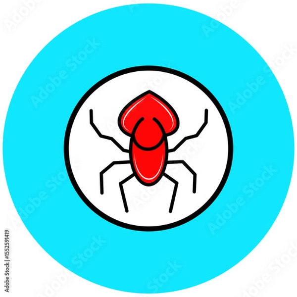 Obraz This striking illustration depicts a menacing virus, symbolizing the global threat of disease and infection. Ideal for health, medical, and pandemic-themed content, it conveys urgency 